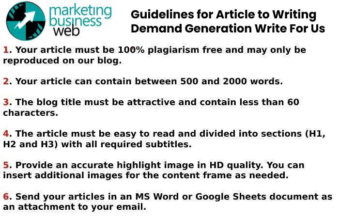 Demand Generation Write For Us
