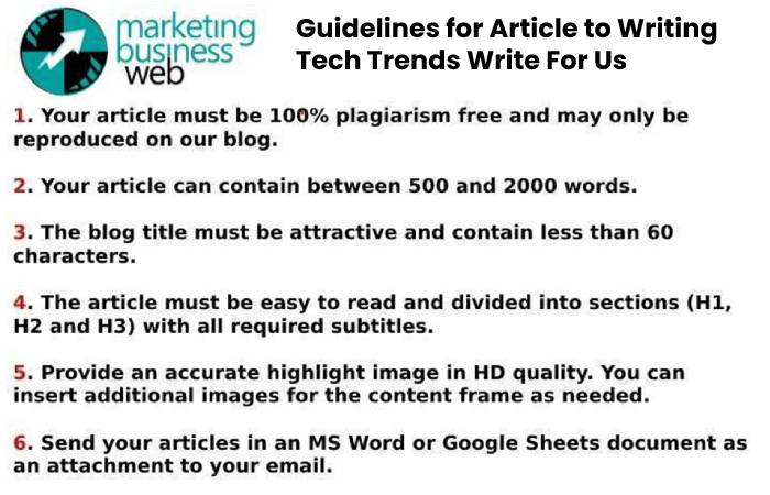 Guidelines for Article to Writing Tech Trends Write For Us