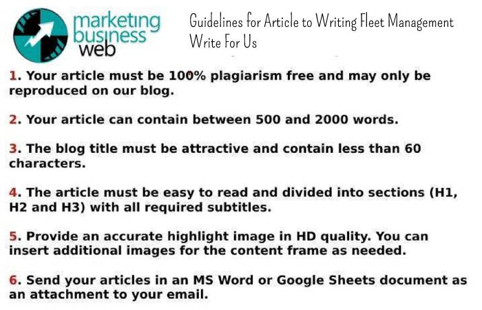 Guidelines for Article to Writing Fleet Management Write For Us